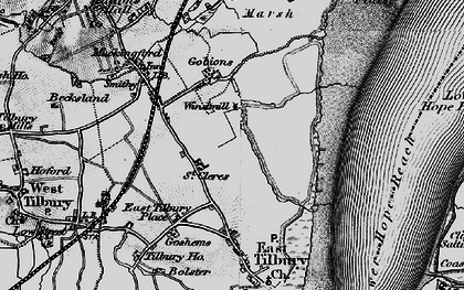 Old map of East Tilbury in 1896