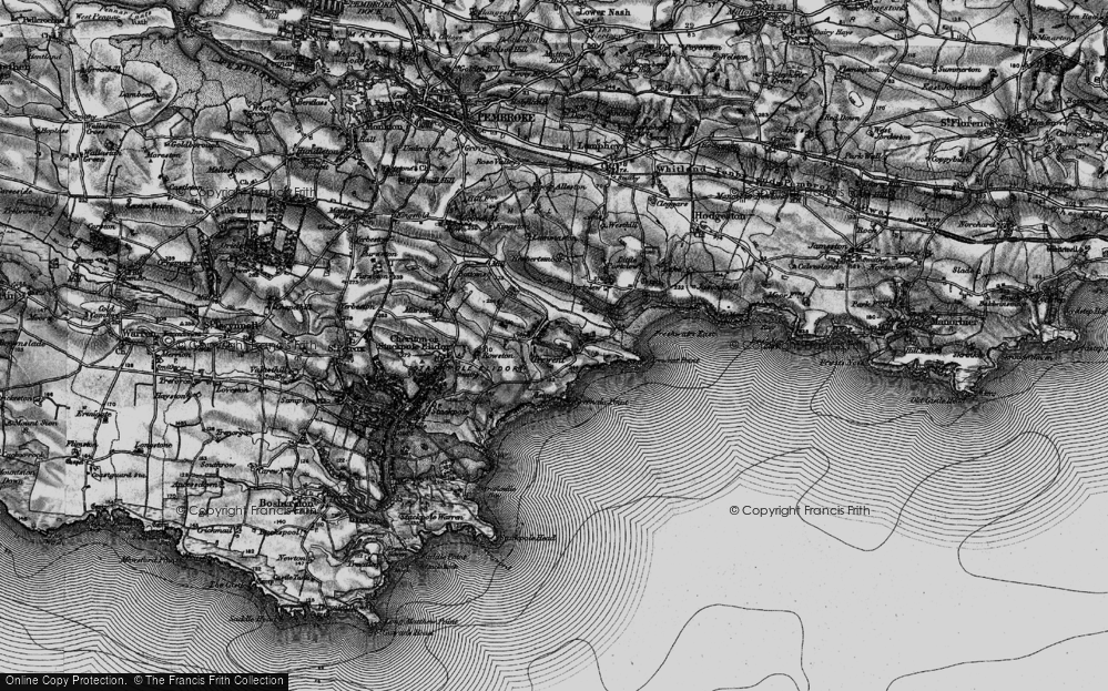 Old Map of East Trewent, 1898 in 1898