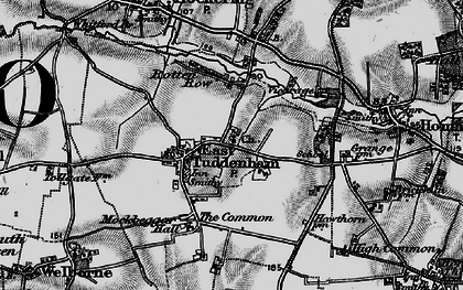 Old map of East Tuddenham in 1898
