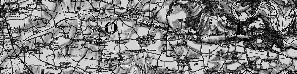 Old map of East Tuddenham in 1898
