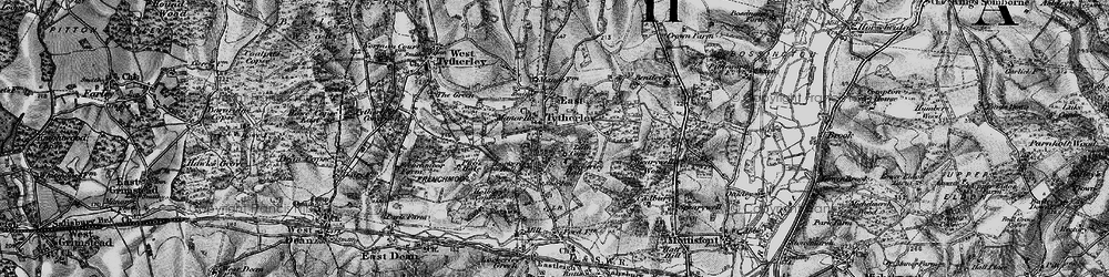 Old map of East Tytherley in 1895