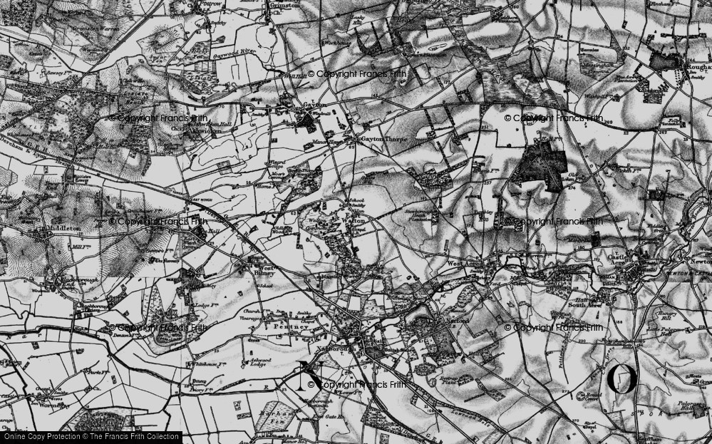 Old Map of East Walton, 1898 in 1898