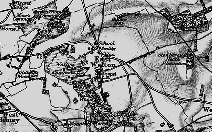 Old map of East Walton in 1898