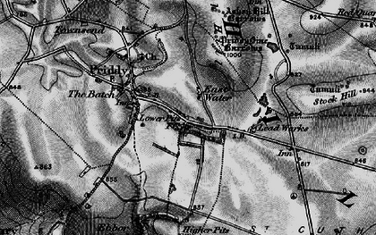 Old map of East Water in 1898