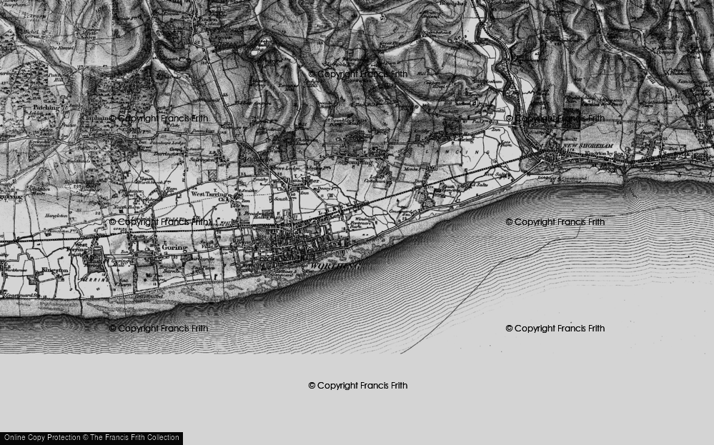 Old Map of East Worthing, 1895 in 1895
