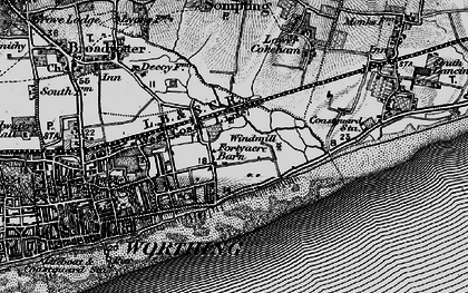 Old map of East Worthing in 1895