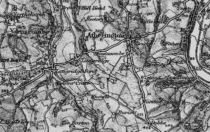 Old map of Burriott Barton in 1898