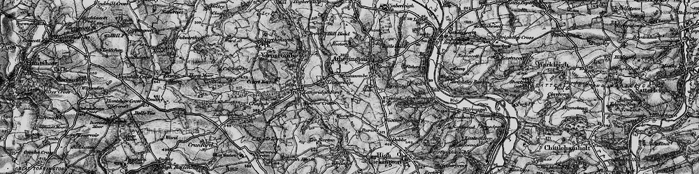 Old map of Burriott Barton in 1898