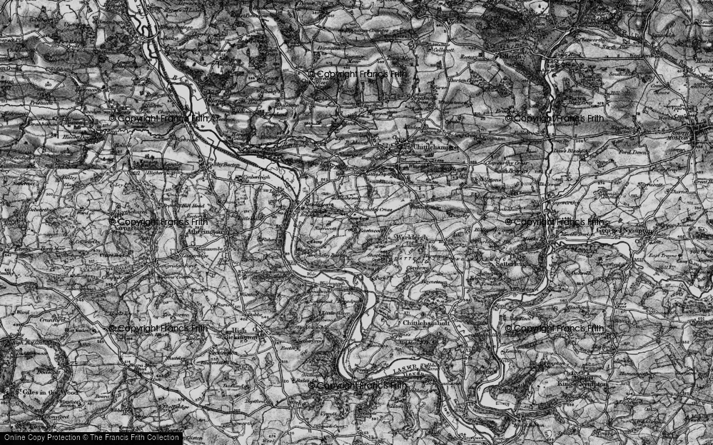 Old Map of Eastacott, 1898 in 1898