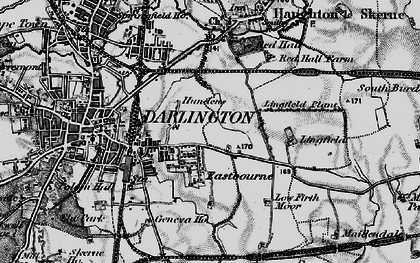 Old map of Eastbourne in 1897
