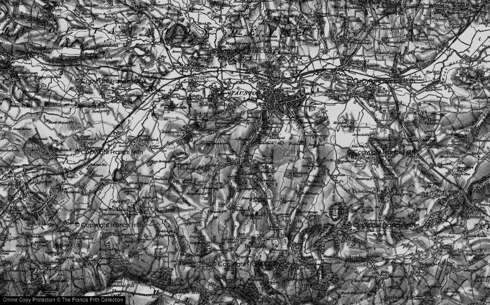 Old Map of Historic Map covering Gatchell Ho in 1898