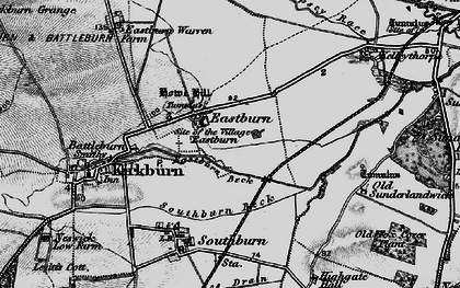 Old map of Sunderlandwick Hall in 1898