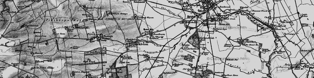 Old map of Sunderlandwick Hall in 1898