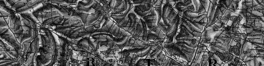 Old map of Eastbury in 1895