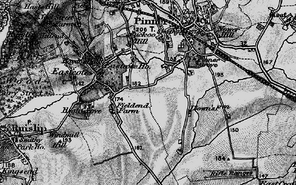 Old map of Eastcote in 1896