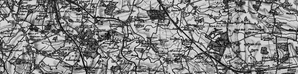 Old map of Eastcote in 1899