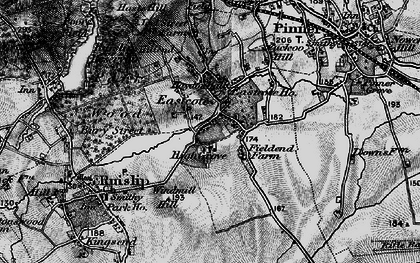 Old map of Eastcote Village in 1896