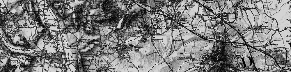 Old map of Eastcote Village in 1896