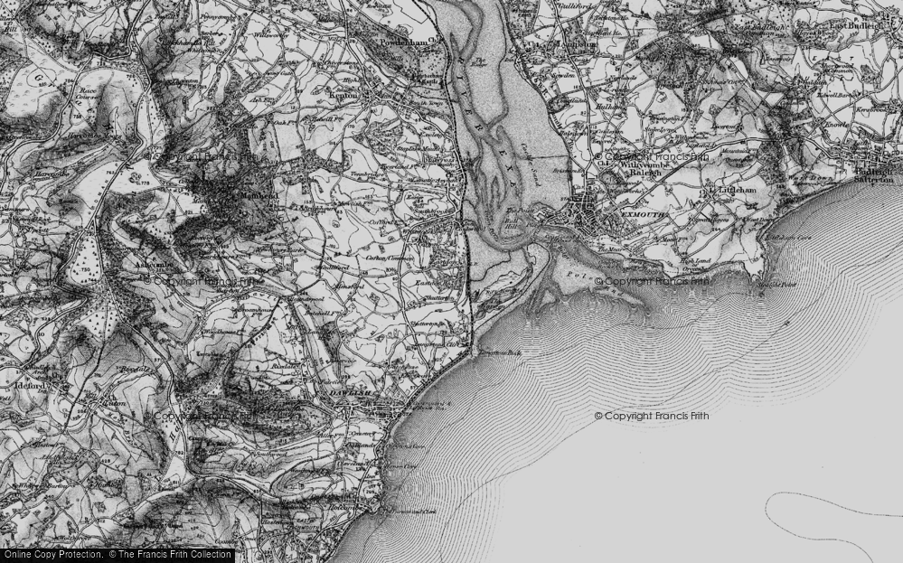 Old Map of Eastdon, 1898 in 1898