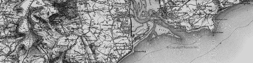 Old map of Eastdon in 1898