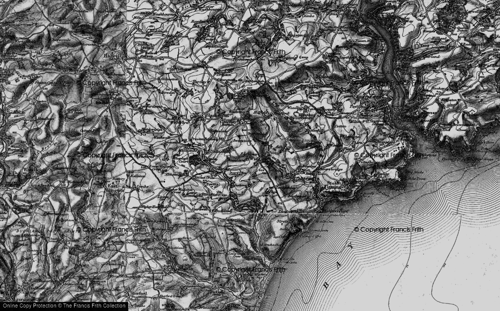 Old Map of Eastdown, 1897 in 1897