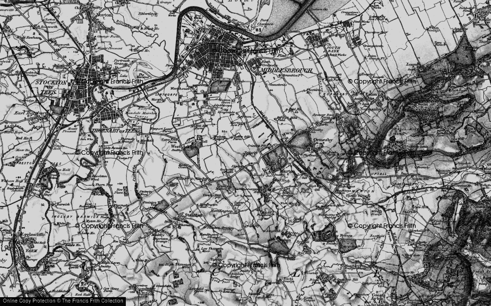 Old Map of Easterside, 1898 in 1898