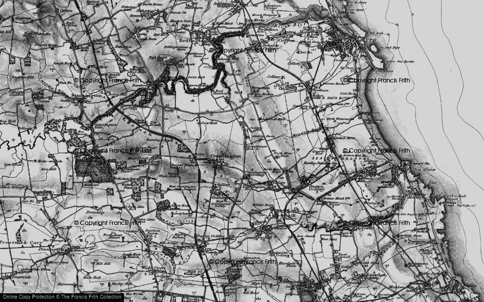 Old Map of Historic Map covering Shankhouse in 1897