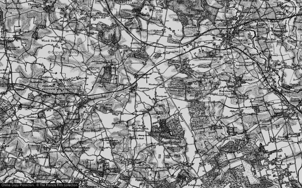 Old Map of Eastgate, 1898 in 1898