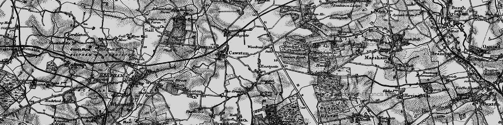 Old map of Eastgate in 1898