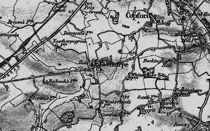 Old map of Easthorpe in 1896