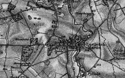 Old map of Eastleach Turville in 1896