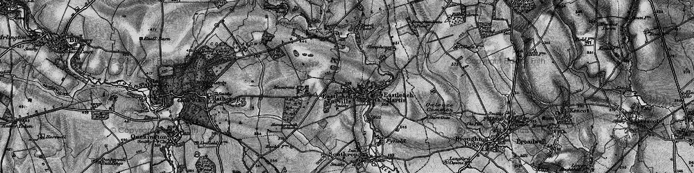 Old map of Eastleach Turville in 1896
