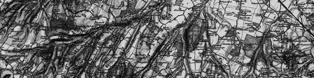 Old map of Eastling in 1895