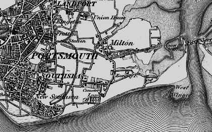 Old map of Eastney in 1895