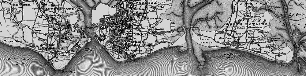 Old map of Eastney in 1895