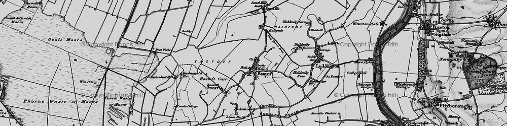 Old map of Eastoft in 1895