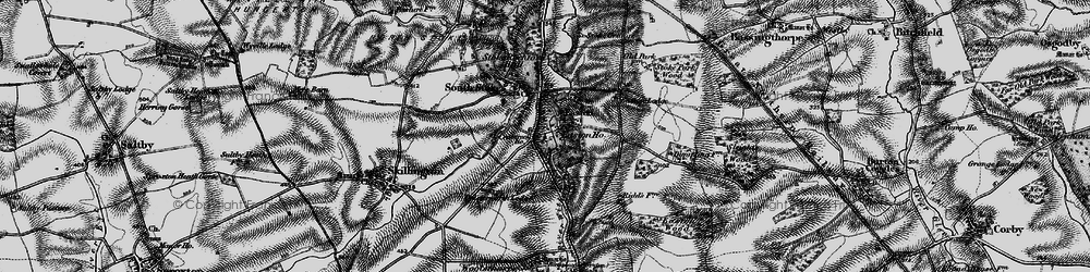 Old map of Easton in 1895