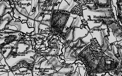 Old map of Glevering Hall in 1898