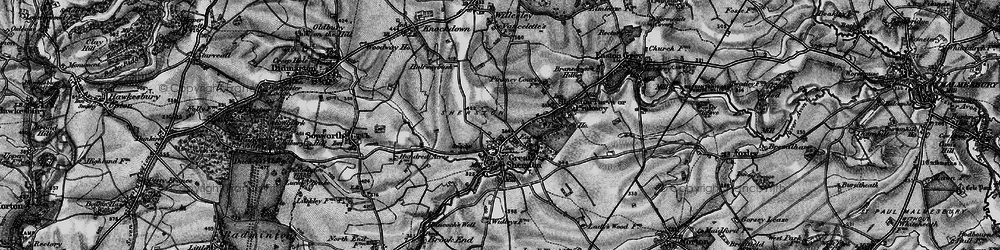 Old map of Easton Town in 1897