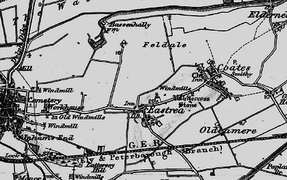 Old map of Eastrea in 1898
