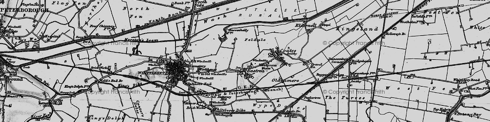 Old map of Eastrea in 1898
