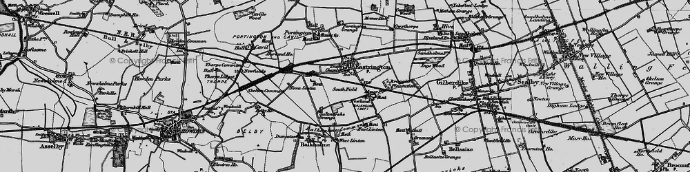 Old map of Eastrington in 1895