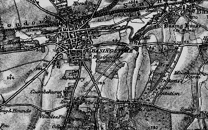 Old map of Eastrop in 1895