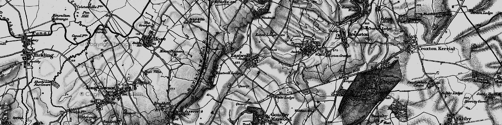 Old map of Eastwell in 1899