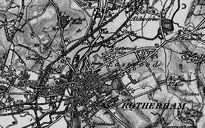 Old map of Eastwood in 1896