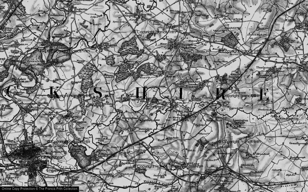 Old Map of Eathorpe, 1898 in 1898