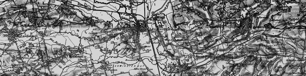 Old map of Broadward Br in 1899