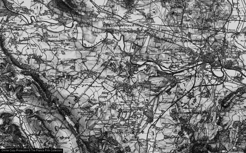 Old Map of Eaton Bishop, 1898 in 1898