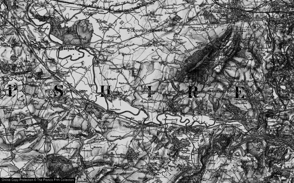 Old Map of Historic Map covering Baxters Ho in 1899