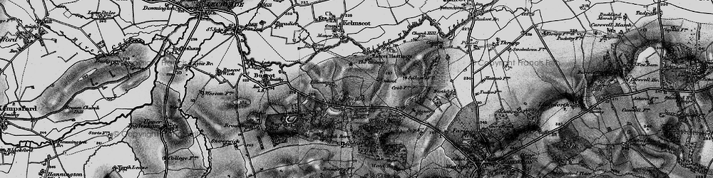Old map of Eaton Hastings in 1896